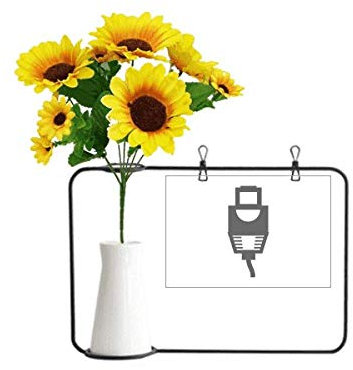 Beauty Gift Tarjeta artificial de la bendición de la botella de los jarrones del girasol del modelo del cable del enchufe del cable de carga