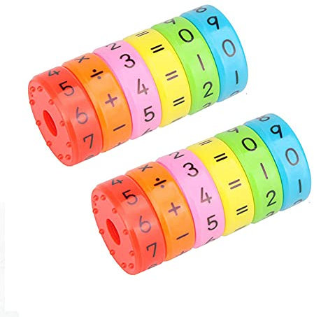 OOCOME 2 x magnetisches Lernspielzeug, Mathematik-Spiele, Mathematik-Ressourcen, Kinder, Zahlenspiele, Zahlenblöcke, Magnetspielzeug für Kinder, Geschenke