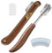 2 Pièces Couteau a Pain Grignette Couteau à Pain Couteau Pain Outils de Boulangerie, avec Lames de Rechange