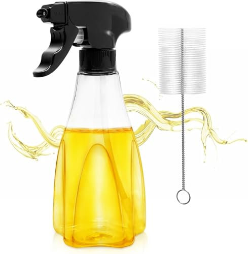 Showvigor Spruzzino per Olio, Nebulizzatore Olio, 330ml Oliera Spray per Friggitrice ad Aria, Spray Olio per BBQ, Cucinare, Forno, Grigliare, Insalata