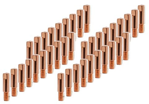 STAHLWERK Stromdüsen M6x25 in 0,9 mm 40er Set - Kontaktdüsen, MIG MAG Verschleißteile Set, AK15, MB15, AK14, MB14, Schweißzubehör für Schweißbrenner