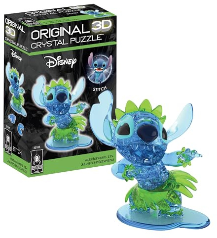 Disney Stitch II Crystal 3D Puzzle, 35-Pc Brain Teaser, Ages 12+
