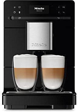 Miele CM 5300 Kaffeevollautomat / OneTouch for Two-Zubereitung / Automatische Spülprogramme / Komfortable Reinigungsprogramme / Entnehmbare Brüheinheit / Obsidianschwarz (10756990)