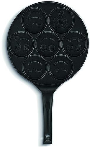 Kitchen Fun by Beka 13878274 Poêle à Blinis Smiley 27 cm, Noir
