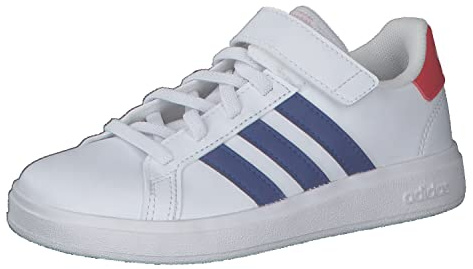 adidas Unisex Kinder Grand Court 2.0k Tennisschuhe, Weiß Blau Rot Ftwbla Azurea Rojint, 37 1/3 EU