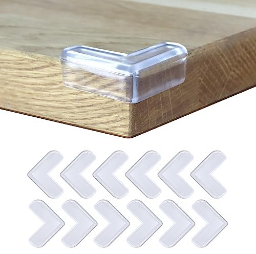 SWAVGO Eckenschutz und Kantenschutz 12 oder 24Stk/Pack Baby zur Kindersicherung - BPA-Frei, Starker Halt, einfache Anwendung für alle Möbel - Sicherheit für Baby und Kinder (Typ 2, 12)