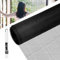 BUZIFU Fliegengitter Meterware, Fiberglas-Fliegengitter Gewebe, 120 x 600 cm, Insektenschutz Gaze Fenster Mesh mit Fensterputzbürste, Schutz gegen Mücken, UV-beständig für Fenster und Türen(Schwarz)