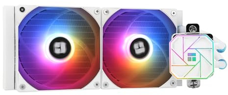 TR - AQUA ELITE 240 - Refroidisseur liquide pour processeur V3 blanc, 2 ventilateurs ARGB PWM avec roulements S-FDB, pompe contrôlée PWM efficace, pour AMD / AM4 / AM5 Intel LGA1150 / 1151/1200 / 2011