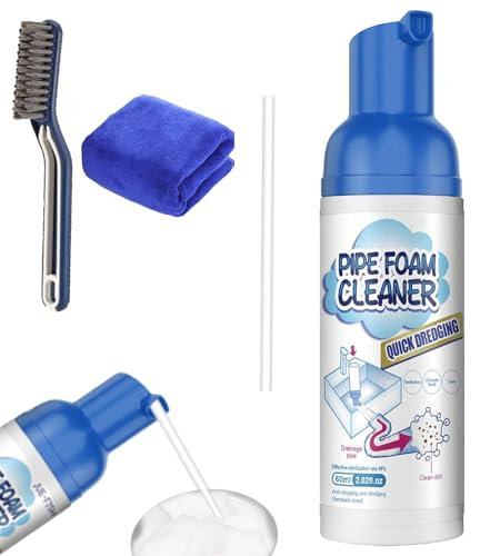 Grossplus - Detergente per scarichi Gross Plus, potente detergente e sbloccante Dr-ain, schiuma per la rimozione di drenaggi, per cucina e lavabo, con tubo (1 pz)