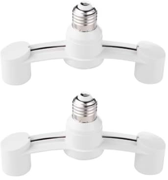 Harewtwy Double Tête E27 Splitter à Douille Lumineuse, 2 Po de Lampe Du Support de Bulbes Adaptateur pour le Sous-Sol de L'Entrepôt de Garage à Domicile Utilisation