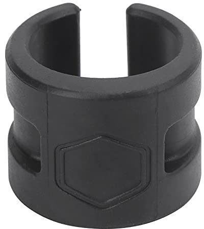 CHICIRIS Marco de Cadena de Bicicleta Protector de Cadena, Anillo de protección de Horquilla Delantera para Bicicleta de montaña, Adhesivo de Goma anticolisión para protección de Chian(Negro)