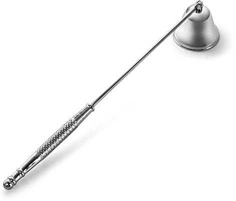 Anawakia Éteignoir à bougie en acier inoxydable - Avec poignée - Outil pour bougie - Pour éteindre la mèche - Argenté