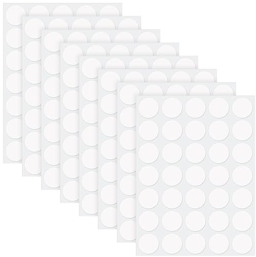 Mesybveo 280 Piezas Adhesivo Redondo, 20 mm Transparente Lunares Adhesivo Doble Cara Cintas in Acrílica, Sin Rastro, Autoadhesiva, Pegajoso Monedas Puntos para Plásticos, Madera, Vidrio