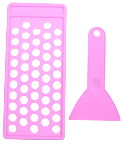 NIYANGLE 1juego Moldes Para Rellenar Labiales y Bálsamos Labiales Espátula Incluye Bandeja Para Llenar Material Pp Color