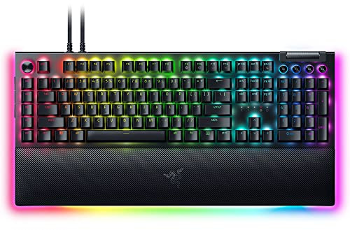 Razer BlackWidow V4 Pro Wired Mechanical Gaming Keyboard: Orange Switches Tactile & Quiet - Doubleshot ABS Keycaps - Command Dial - Chroma RGB - Magnetic Wrist Rest - Snap Tap