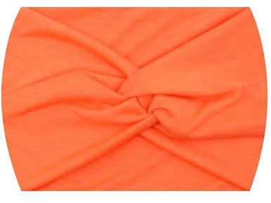 SYSUII 5 fasce larghe per capelli da donna, estive, boho, tinta unita, per capelli, fascia elastica per capelli, per yoga, trucco, sport e allenamento, per donne, colore arancione