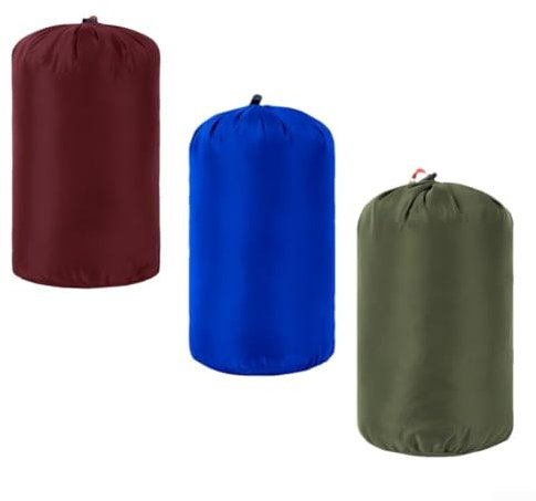 Ultralight Drawstring Stuff Sack Storage Bag Set, 4Pcs 5L Compression Bag For Down Jackets Sleeping Bags Travel Camping Outdoor(5L 3PACK)