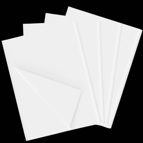 80 feuilles de papier de soie blanc, 70 x 50 cm, pour emballage cadeau, loisirs créatifs, anniversaire, Noël, mariage, baby shower, décoration