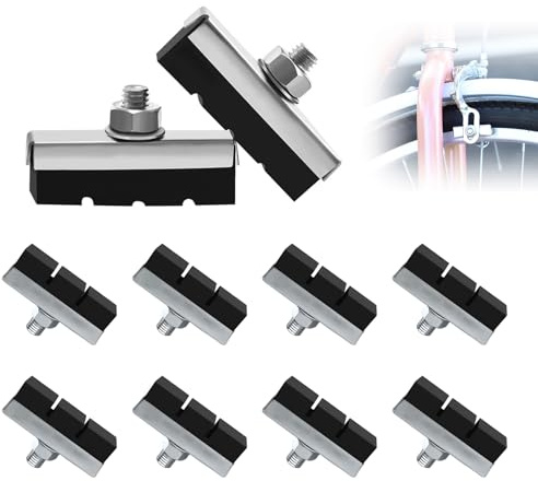 8 piezas pastillas de freno de goma para bicicleta con tornillos, zapatas de freno para bicicleta de carretera y MTB