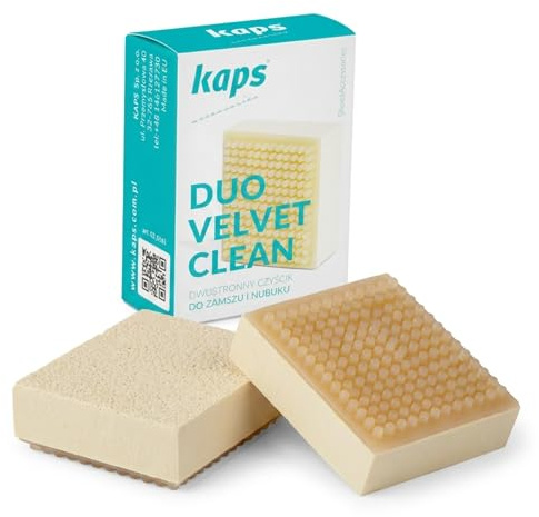 Kaps Spazzola per Pelle Scamosciata e Nabuk con Gomma Delicata, Accessorio per la Pulizia delle Scarpe, Stivali, Borse e Accessori, Accessori per la Cura delle Scarpe