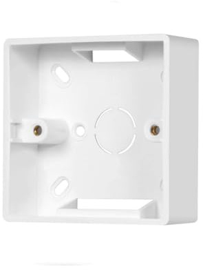 Ytmontering väggbrytare uttag box PVC-uttag enkel gäng 86 typ vit