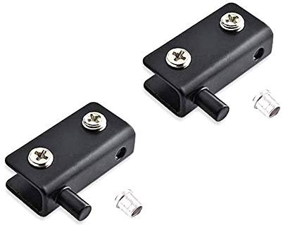 2 Pièces Charnière Pivotante de Porte en Verre en Acier Inoxydable, Pince de Charnière de Porte en Verre Réglable (40x20x10 mm), Clip de Charnière Pivot D'armoire pour Verre D'épaisseur 5-8 mm