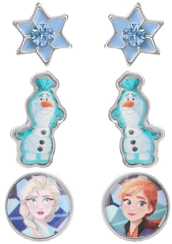 Disney Frozen Ohrringe Trio-Set, Einheitsgröße, kleine Ohrstecker für Frozen-Fans, Geschenk für junge Mädchen und Frauen