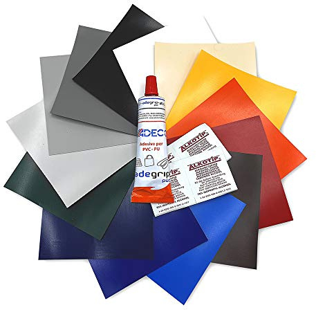 Planen Reparaturset | LKW-Plane Reparaturset Maße: 30x90cm | inkl. PVC-Kleber (Achatgrau, 30cm x 90cm)