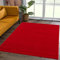 SANAT Kurzflor Teppich Wohnzimmer - Uni Modern Teppiche fürs Schlafzimmer, Arbeitszimmer, Büro, Flur, Kinderzimmer und Küche - Rot, 140 x 200 cm