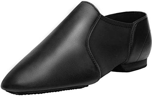 Split Sole Child Jazz Shoes Dance for Girls Boys, Black 11 Little Kid