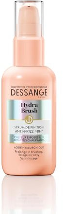 DESSANGE - Sérum de Finition Anti-Frizz 48H* Hydra-Brush - Formule Enrichie À l'Acide Hyaluronique* - Prolonge Le Brushing - Pour Cheveux Exposés aux Appareils Chauffants - Sans Rinçage - 100 ml