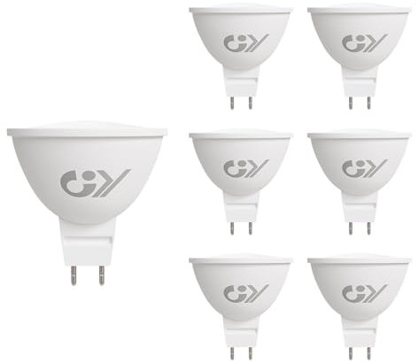 GY GU5.3 Lampadine LED 12V, MR16 4.5W (equivalenti a 60W), 663 Lumen 6500K LED Luce Fredda, Lampadina 120° Angolo del Fascio Lampadine GU5.3, Non Dimmerabile Lampadine, 6 pezzi