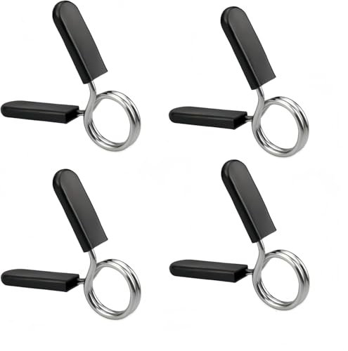 25mm Clip a Molla per Manubri,Nero,Morsetti a Molla per Manubri,Bilanciere Morsetti a Molla,Morsetti per Manubri,per Sollevamento Pesi,Allenamento di Forza, Corti, sollevamento pesi