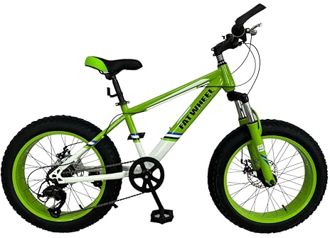 Royal Led FATWHEEL Bicicletta per bambini misura 20, Fat Bike con Freni a Disco, Ruote Grosse Antiscivolo, Telaio Robusto, Bici per Ragazzi 7-12 Anni, MTB per Tutti i Terreni