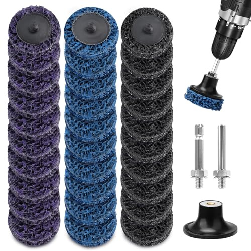 Disco abrasivo CSD de 50 mm, 30 unidades de disco de limpieza para destornillador inalámbrico, lijado para taladro Dremel, disco de limpieza grueso para eliminar pintura, óxido y oxidación