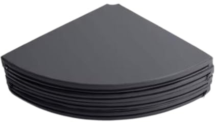wisoolkic Hopfällbar poledansmatta bärbar yogamatta fitnessträningsutrustning förbättrad tjocklek dämpning för aktiviteter träning dans gymnastik, Svart, Diameter 1.2 m