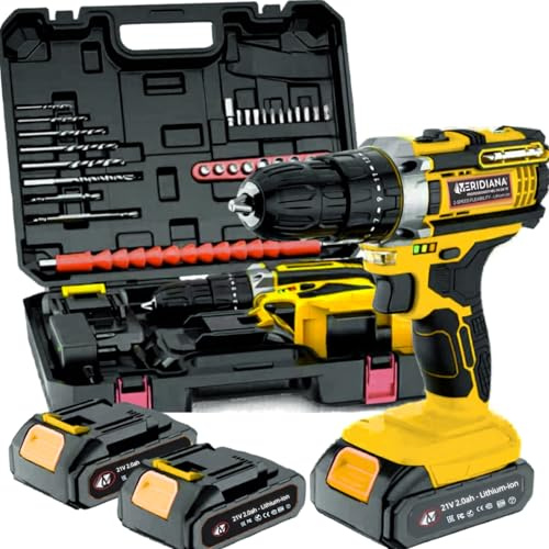 Meridiana Set Trapano Avvitatore a Batteria 21V a Percussione
