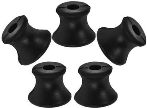 HEALEEP 5 Pièces Support de Diapason en Caoutchouc Noir Portable, Stabilisant les Fourchettes de Yoga pour Séances de Groupe et Contemplation, Accessoire Sonore de Thérapie Sonore