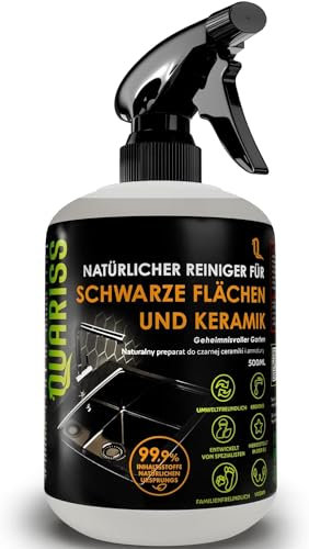 QUARISS Natürlicher Reiniger für Schwarze Armatur und Keramik - Badreiniger Kalkreiniger Dusche Stark für Waschbecken Wasserhahn Bad Duschkopf Fliesen - Armaturenreiniger Geheimnisvoller Garten 0,5 L