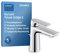 Duravit Tulum Waschtischarmatur, Größe S (Auslauf Höhe 97 mm), Wasserhahn Bad mit Zugstangen-Ablaufgarnitur, Waschbecken Armatur, Chrom