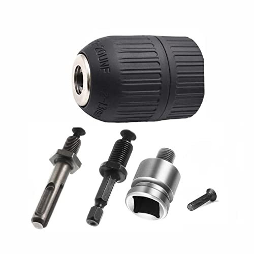 Secwell Mandrin Auto-serrant 2-13mm Mandrin à Serrage Rapide 1/2-20UNF avec Adaptateur SDS Plus Accessoires pour Perceuse