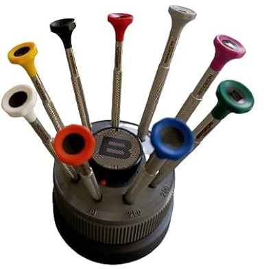 Swiss Made Professional Screwdrivers on Rotating Base with Bits Included Ref 30081-S09