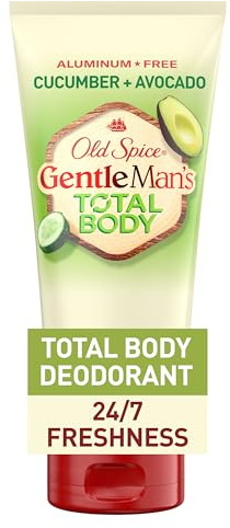 Old Spice Whole Body Deodorant Cream for Men, Aluminum Free, Cucumber + Avocado Scent, 24/7 Odor Protection, 24/7 Lasting Freshness, Dermatologist Tested, Gentle on Skin, Safe to Use All Over, 3.0 oz