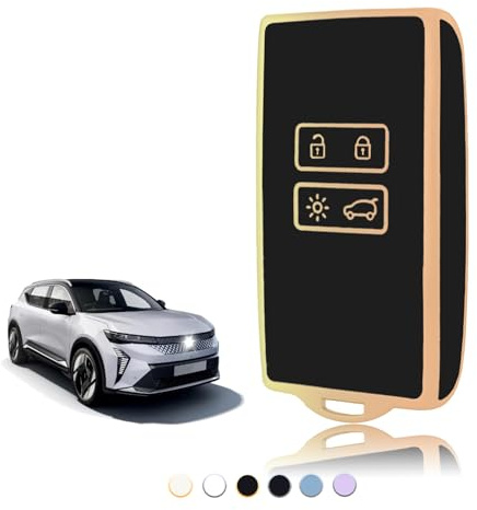 TOOMUME Schlüsselhülle, Autoschlüssel Hülle Karte Passt für Renault Scenic Megane Talisman Koleos Kadjar Clio Captur Espace Zoe Arcan Dacia Duster, Schlüsselcover Schutz Schlüssel Gehäuse - Smart Key