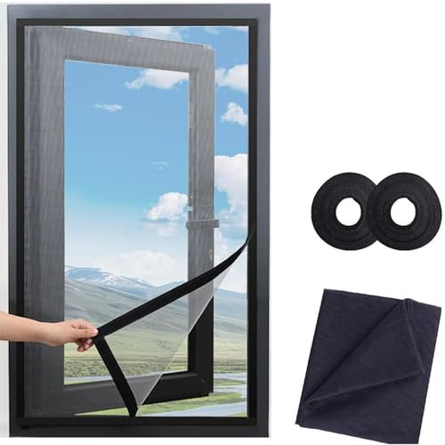 50x100cm Fliegengitter am Fenster Insektenschutz-Fenster Fliegengitter für Fenster zuschneidbarer