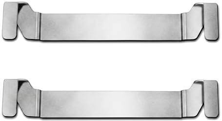 2 st stekspade i rostfritt stål – klämfäste grill verktygshållare för svartstengrillar och andra platta grillgaller (silver)