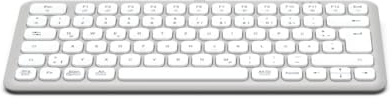 Hama Tastatur kabellos (Multi Device Tastatur mit Funk/Bluetooth für PC, Smartphone, Tablet, klein, mit Batterien, leise Scissortasten, Multimedia Tasten, deutsches QWERTZ-Layout) weiß