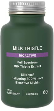 Natroceutics Milk Thistle Bioactive, High Strength Silymarin with Siliphos® Phytosome, Full-Spectrum Milk Thistle for Enhanced Absorption, Liver & Detoxification Support, Vegan, 60 Capsules