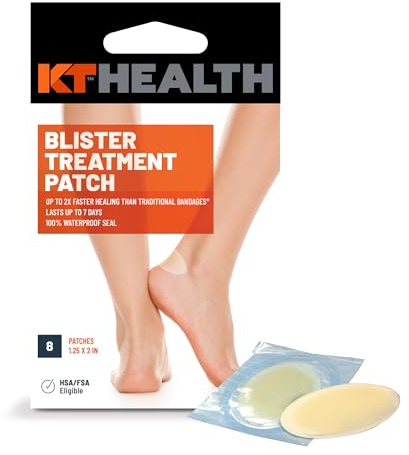 KT Health, Blister Treatment, 8 Count, Beige, Waterproof Hydrocolloid Bandage