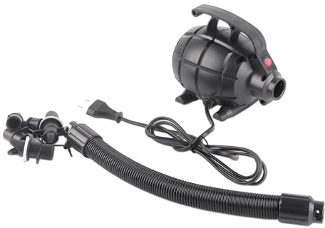 Gugxiom Pompe électrique pour bateaux pneumatiques, pompe électrique avec 3 buses différentes, pompe à air portable pour matelas gonflables, pataugeoires et jouets